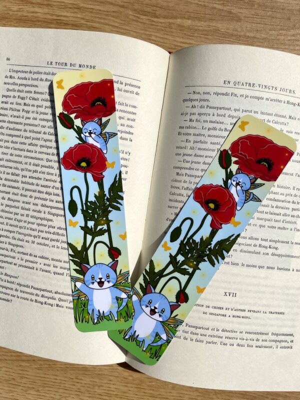 Marque-pages Fée des coquelicots - Collection Féerie florale