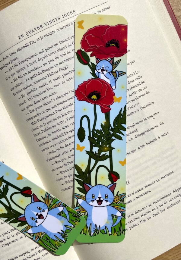 Marque-pages Fée des coquelicots - Collection Féerie florale