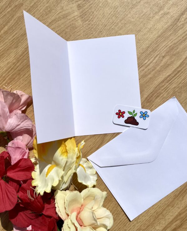 Carte de voeux Chat-pot - Collection Féerie florale