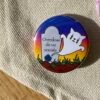Badge rond Overdose de vie sociale - Collection Moody cat