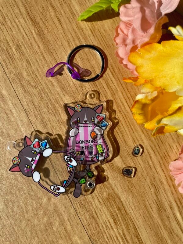 Porte-clés shaker Quick'n'Sweets - avec 6 charms + attaches - Collection Pause gourmande