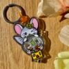 Porte-clés shaker Pixelle'Gum - avec 6 charms - Collection Pause gourmande