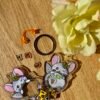 Porte-clés shaker Pixelle'Gum - avec 6 charms + attaches - Collection Pause gourmande