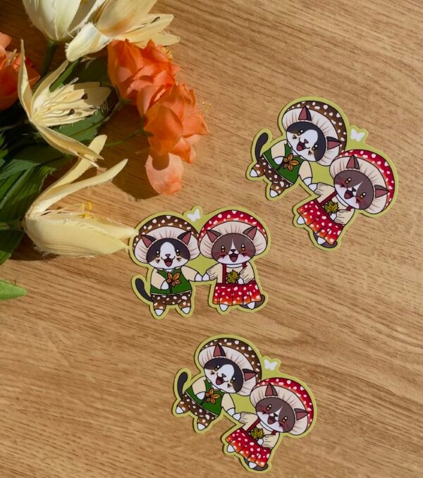 Sticker individuel Les chat-pignons - Collection Cosy Fall